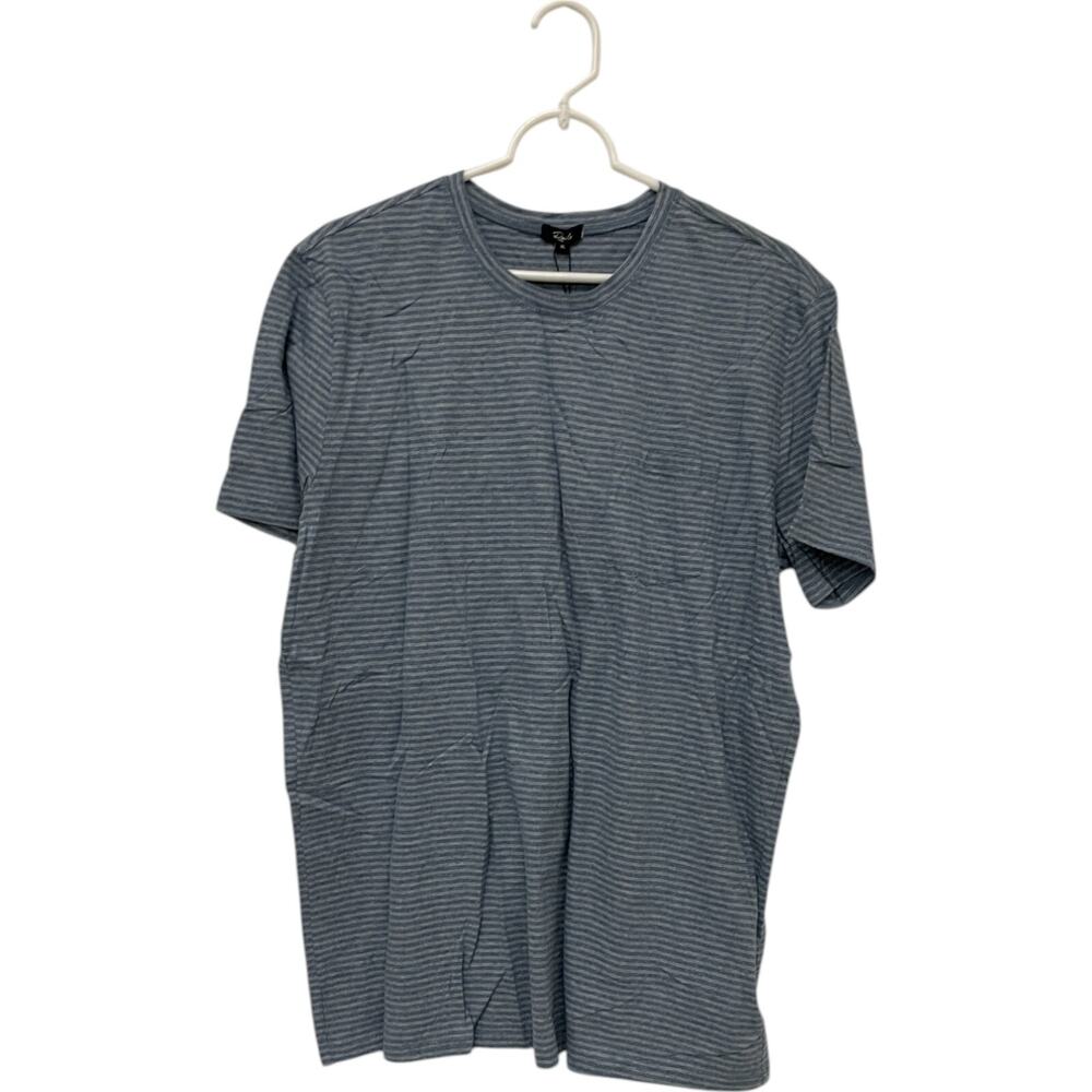 Rails T Shirt Mens XL Buxton Blue Dove Stripe Cotton Round Neck Short Sleeve NWT
